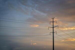 power line silhouette photo