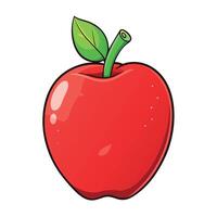 Apple cartoon Illustration flat style artwork concept vector