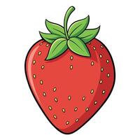 Strawberry cartoon Illustration flat style artwork concept vector