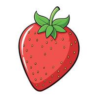 Strawberry cartoon Illustration flat style artwork concept vector