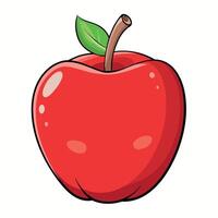 Apple cartoon Illustration flat style artwork concept vector