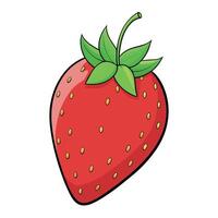 Strawberry cartoon Illustration flat style artwork concept vector