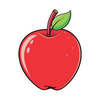 Apple cartoon Illustration flat style artwork concept vector