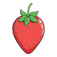 Strawberry cartoon Illustration flat style artwork concept vector