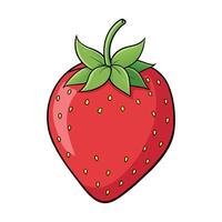 Strawberry cartoon Illustration flat style artwork concept vector