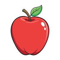 manzana dibujos animados ilustración plano estilo obra de arte concepto vector