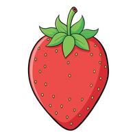 Strawberry cartoon Illustration flat style artwork concept vector