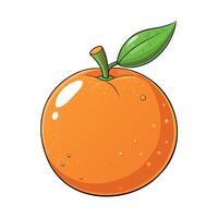 naranja dibujos animados ilustración plano estilo obra de arte concepto vector