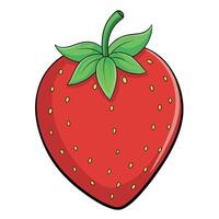 Strawberry cartoon Illustration flat style artwork concept vector