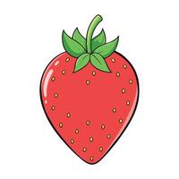 Strawberry cartoon Illustration flat style artwork concept vector