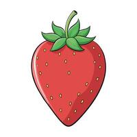 Strawberry cartoon Illustration flat style artwork concept vector