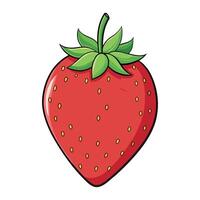 Strawberry cartoon Illustration flat style artwork concept vector