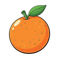 Orange cartoon Illustration flat style artwork concept vector