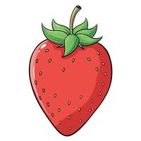 Strawberry cartoon Illustration flat style artwork concept vector