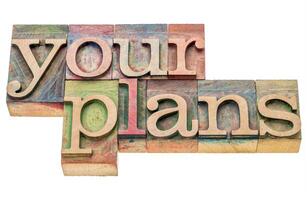 your plans word abstract photo