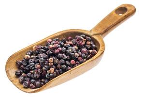 rustic scoop of freeze dried elderberries photo