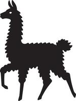 Llama silhouette illustration. vector