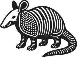 Armadillo silhouette illustration. vector