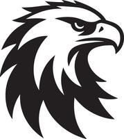 Eagle head silhouette icon illustration. vector