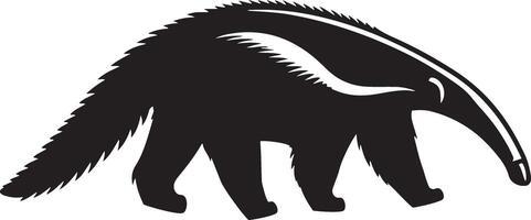 Giant Anteater silhouette illustration. vector