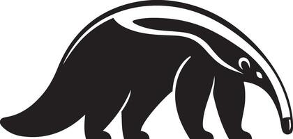 Giant Anteater silhouette illustration. vector