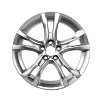 Modern shiny car rim isolated on transparent background png