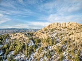 Horsetooth Rock in winter photo