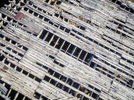 Roof of abandoned gold mine mill photo