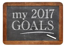 My 2017 goals on blackboard photo