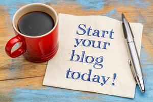 Start your blog today photo