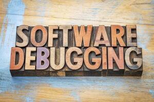 software debugging word abstract photo