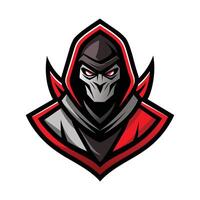 asesino mascota logo diseño ninja mascota logo vector