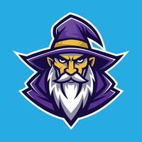 Wizard Mascot Logo Design Wizard illustration vector