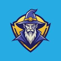 Wizard Mascot Logo Design Wizard illustration vector