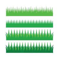 Green Grass Collection on a white background vector