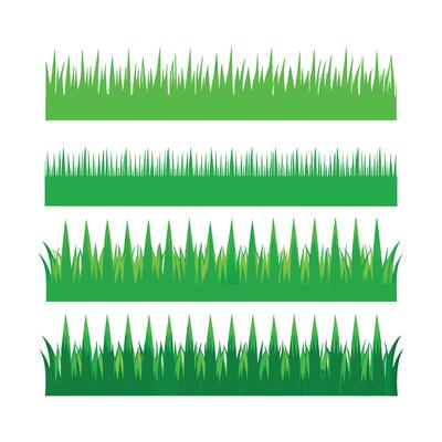 Green Grass Collection on a white background