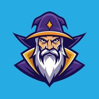 Wizard Mascot Logo Design Wizard illustration vector