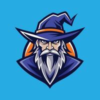 Wizard Mascot Logo Design Wizard illustration vector