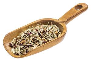 rustic scoop of lemon grass herbal tea photo