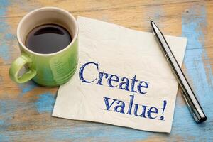 create value reminder on napkin photo