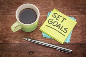 set goals reminder note photo