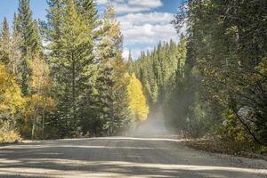 dusty road in Colorado high country photo