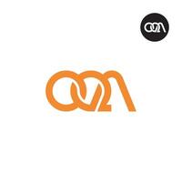 oqa logo letra monograma diseño vector