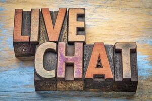 live chat word abstract photo