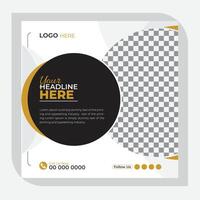 creativo y elegante social medios de comunicación enviar diseño para digital márketing vector