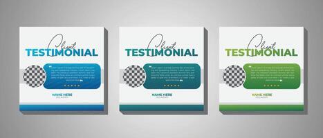 simple, de buen tono, y vibrante diseño para cliente testimonios para cliente evaluación vector