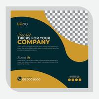 Social media post banner template for businesses used in digital marketing vector