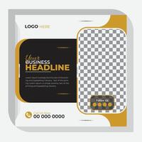 By using imaginative colors, shapes, and layout social media post template vector