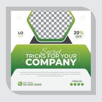 Secret tricks for your company a social media post banner for your business vector