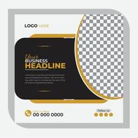 Creative and simple corporate style business social media post template vector